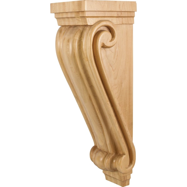 Hardware Resources 6-3/4" Wx7-5/8"Dx22"H Oak Scrolled Corbel CORC-3OK - main